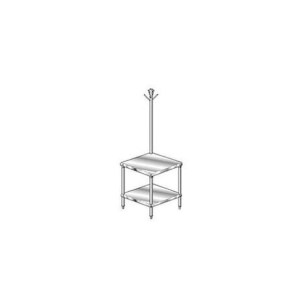 Aero Manufacturing Mixer Stand W/ Galv Shelf, 16 Ga 430 Stainless Steel Top, 24"W x 24"D 4MGRU-2424 - main